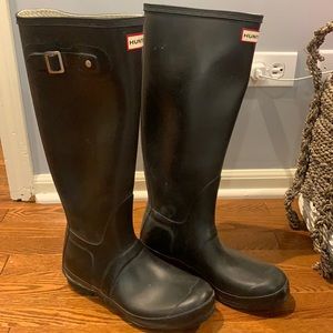 Tall black Hunter boots